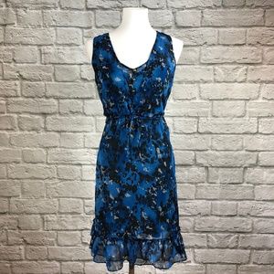 Converse One Star Blue Leopard Ruffle Dress